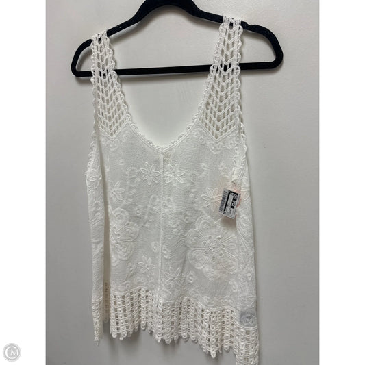 Top Sleeveless By Pol In White, Size: Osfm