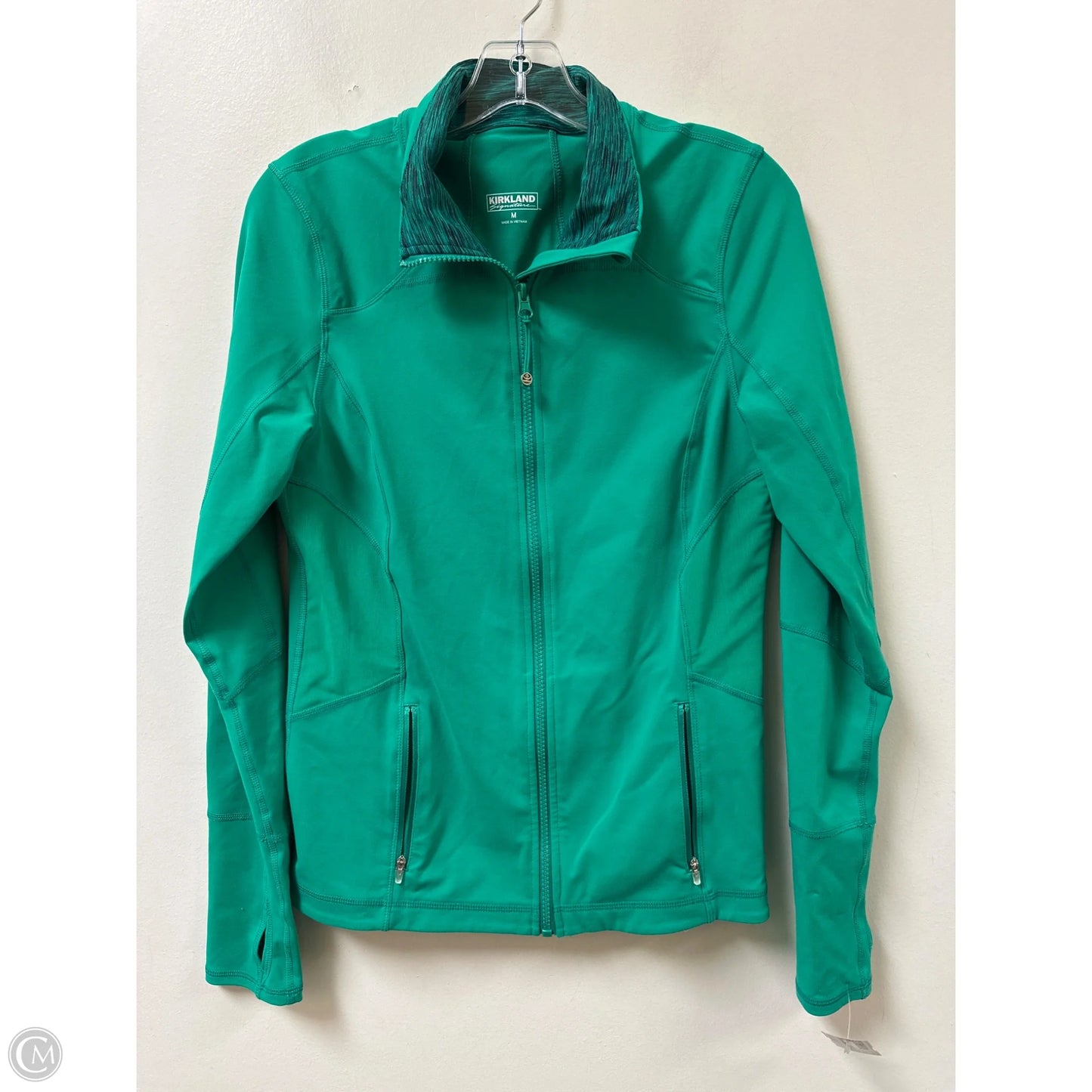 Athletic Jacket By Kirkland In Green, Size: M
