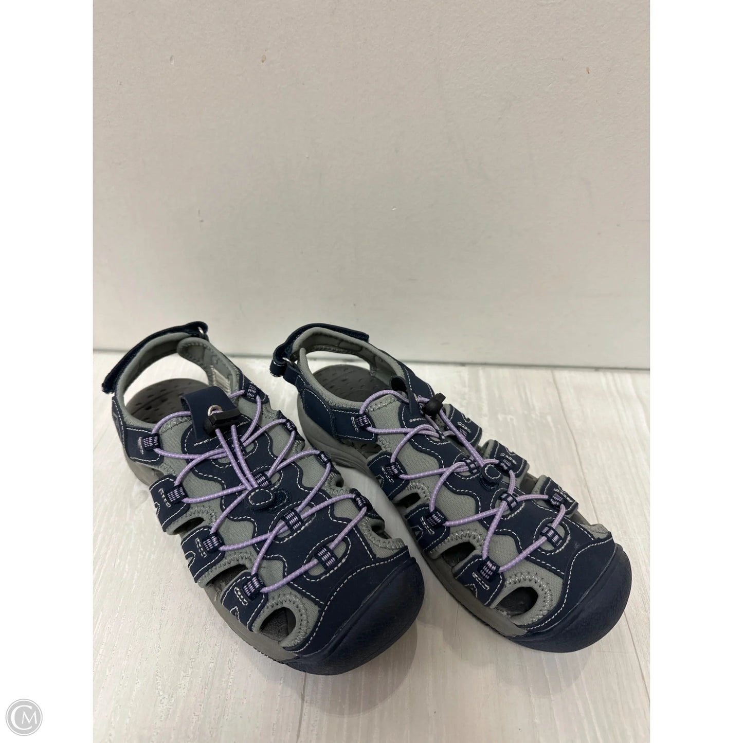 Sandals Flats By Khombu In Navy, Size: 6