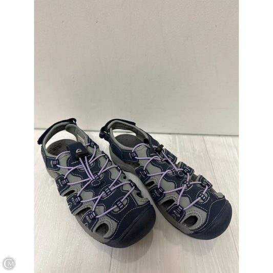 Sandals Flats By Khombu In Navy, Size: 6