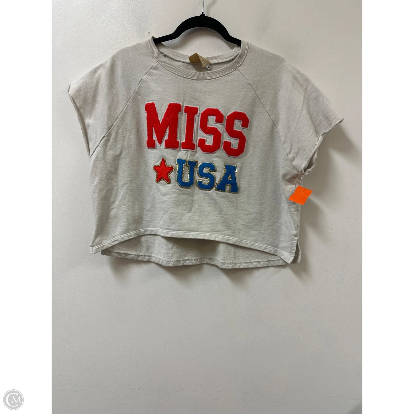 Top Short Sleeve By Judith March In Grey, Size: M