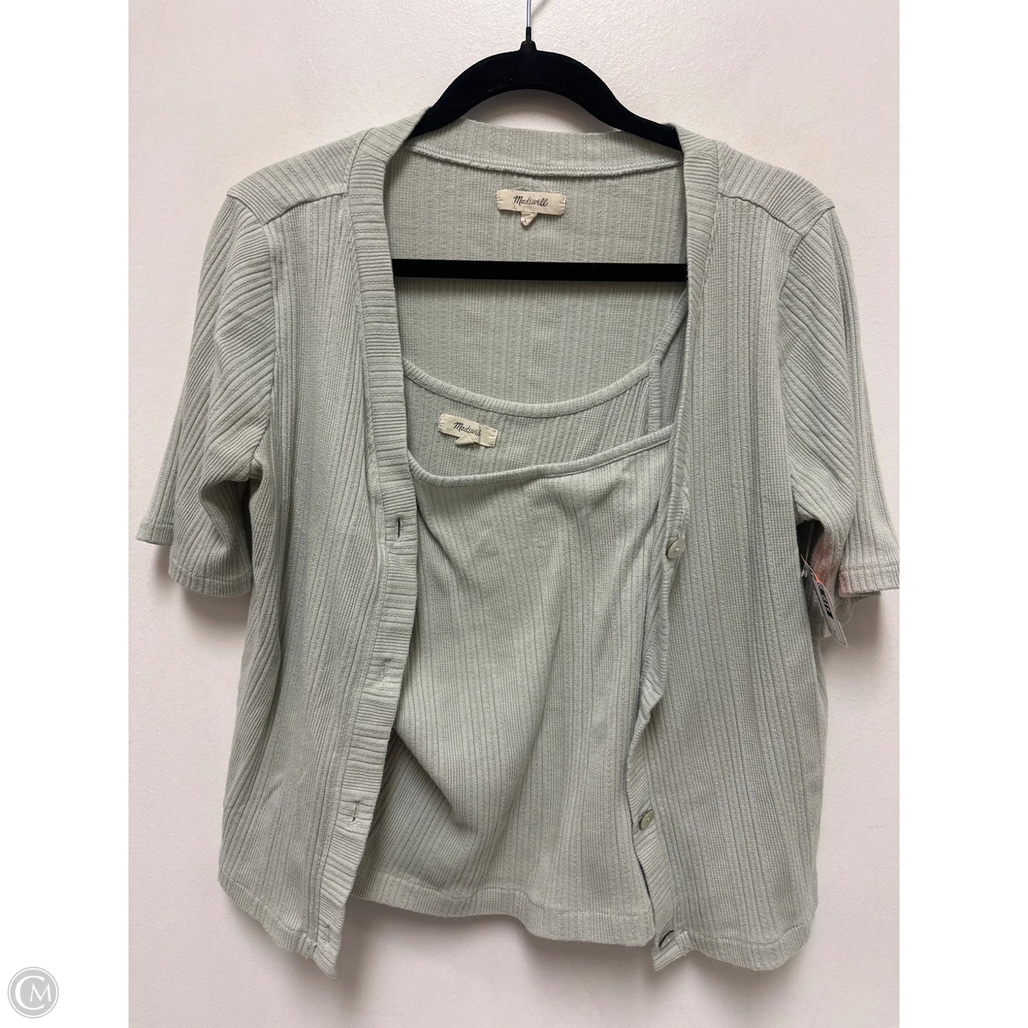 Top 2pc Short Sleeve By Madewell In Green, Size: L