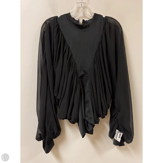 Top Long Sleeve By Pol In Black, Size: M