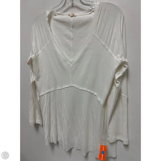 Top Long Sleeve By Pol In White, Size: S