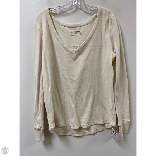 Top Long Sleeve By Clothes Mentor In Cream, Size: M