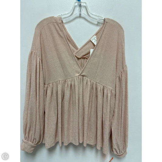 Top Long Sleeve By By Together In Pink, Size: S