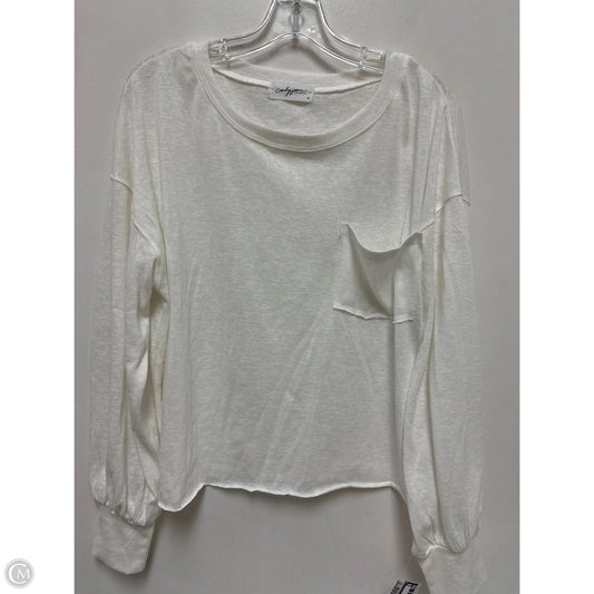 Top Long Sleeve By Carly Jean In Cream, Size: M