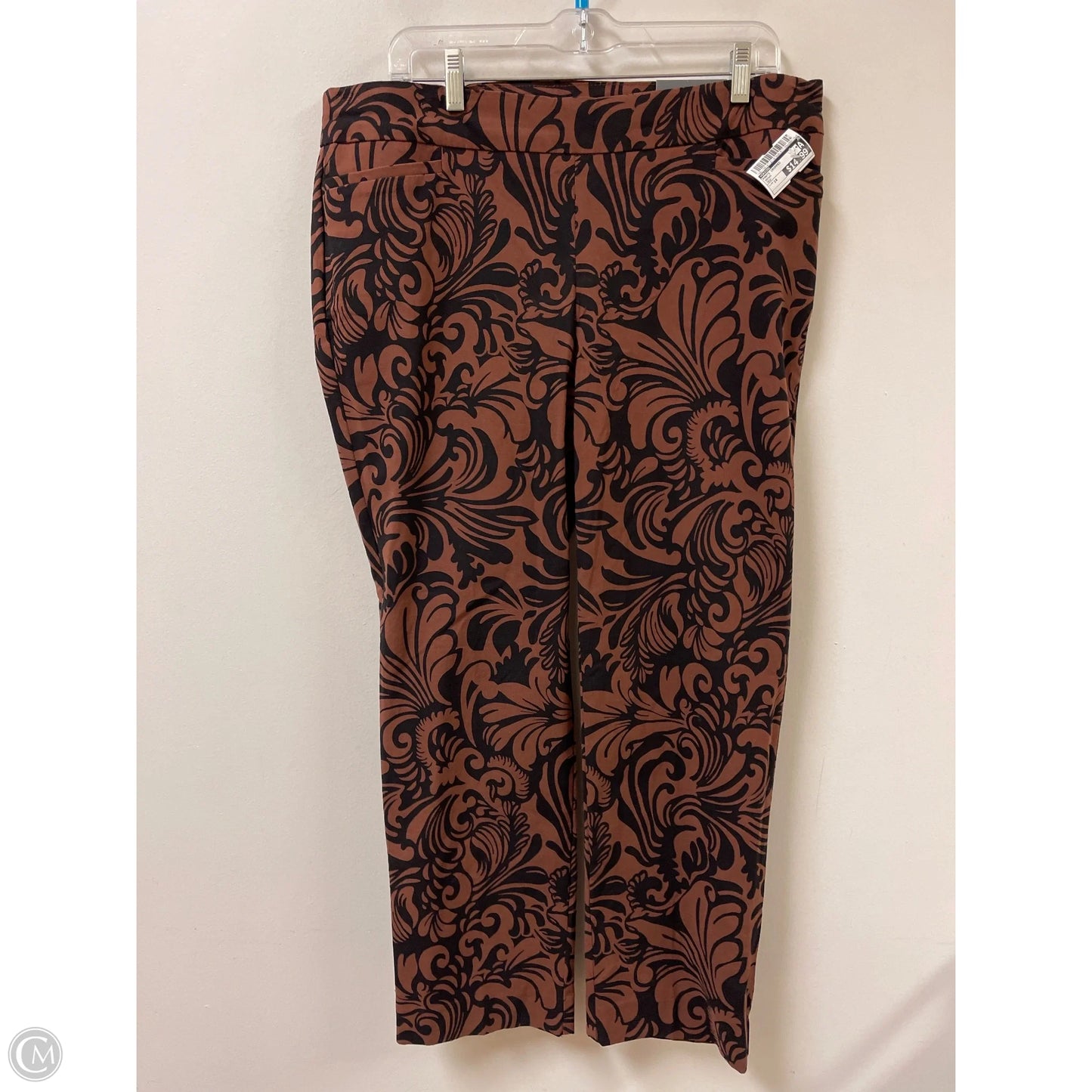 Pants Cropped By Chicos In Brown, Size: 14