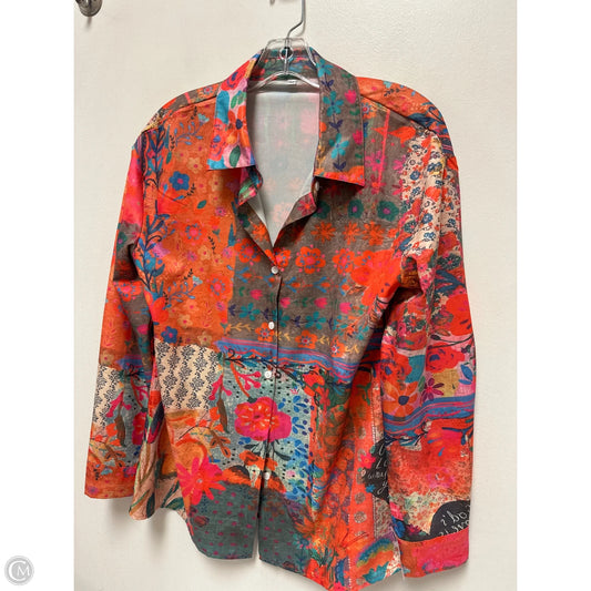 Blouse Long Sleeve By 12th Tribe In Multi-colored, Size: M