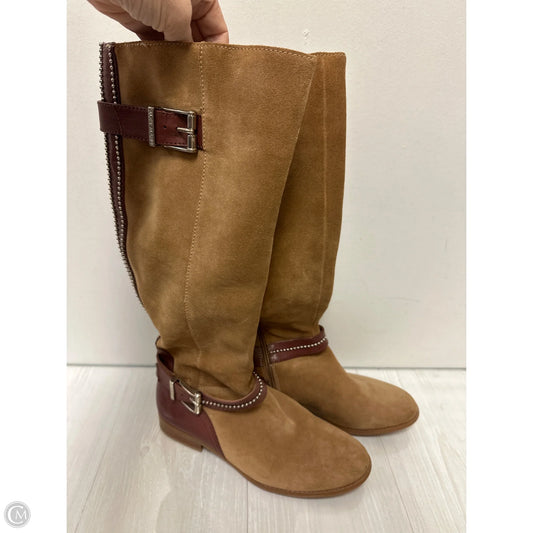 Boots Knee Heels By Alex Marie In Tan, Size: 9
