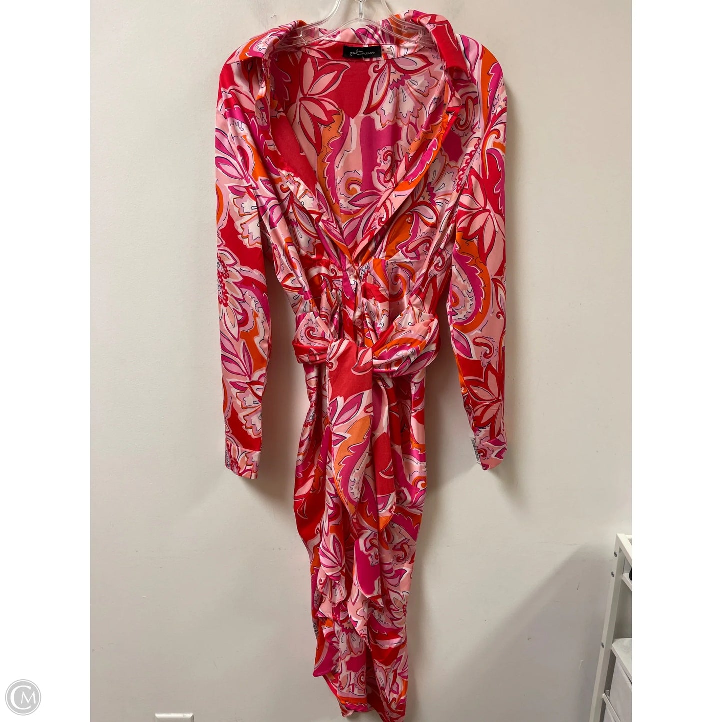 Dress Casual Maxi By Clothes Mentor In Orange & Pink, Size: M