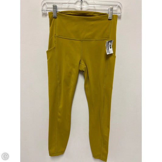 Athletic Leggings By Athleta In Yellow, Size: Xs