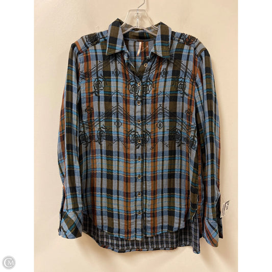 Tunic Long Sleeve By Free People In Blue, Size: Xs