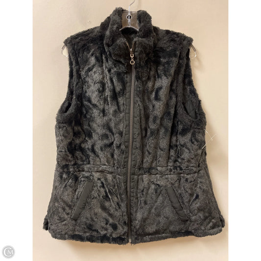 Vest Faux Fur & Sherpa By Clothes Mentor In Black, Size: Xl