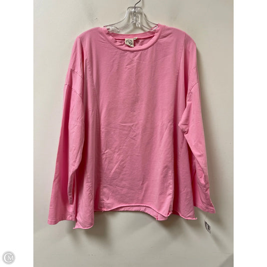 Top Long Sleeve By Clothes Mentor In Pink, Size: 2x