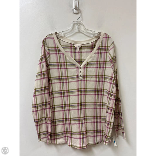 Top Long Sleeve By Terra & Sky In Cream, Size: 1x