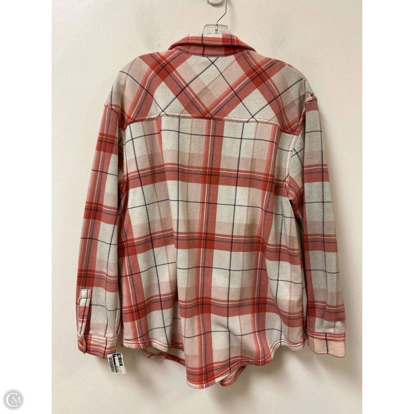 Jacket Shirt By Time And Tru In Orange, Size: L