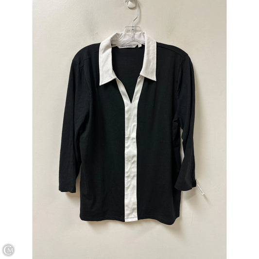 Top Long Sleeve By Emily Daniels In Black, Size: Xl