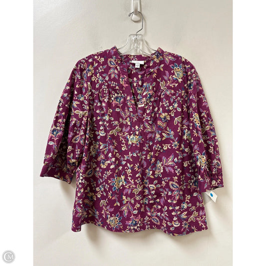 Top Long Sleeve By J. Jill In Purple, Size: M