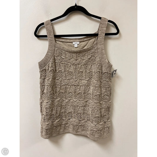 Top Sleeveless By J. Jill In Brown, Size: S