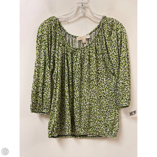 Top Long Sleeve By Michael By Michael Kors In Green, Size: M