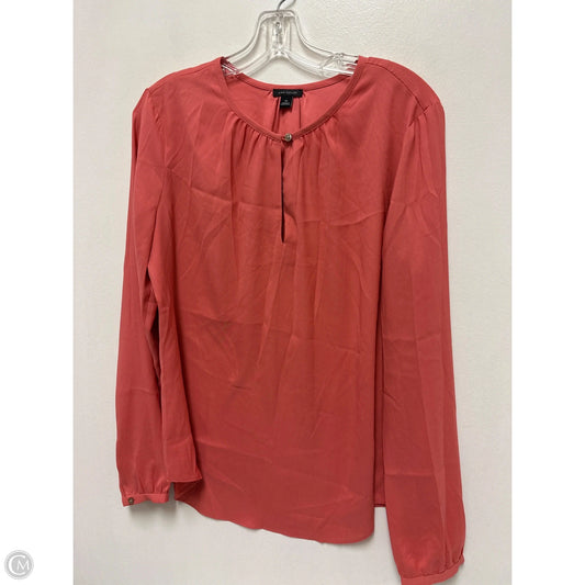 Top Long Sleeve By Ann Taylor In Coral, Size: M