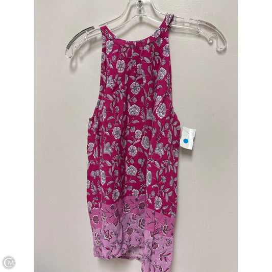 Top Sleeveless By Loft In Pink, Size: S