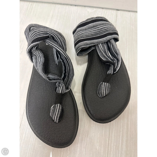 Sandals Flats By Sanuk In Black, Size: 6
