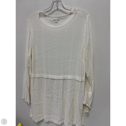 Tunic Long Sleeve By J. Jill In Cream, Size: L
