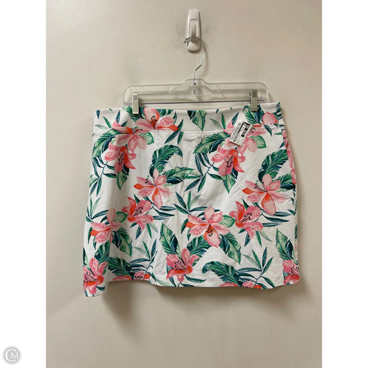Athletic Skort By Tommy Bahama In Floral Print, Size: L