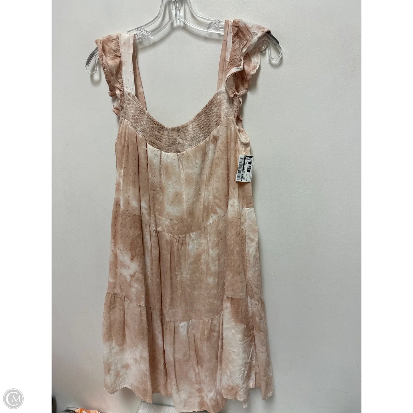Dress Casual Short By By The River In Peach, Size: L