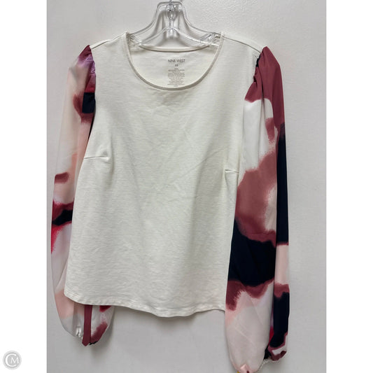 Top Long Sleeve By Nine West In White, Size: M
