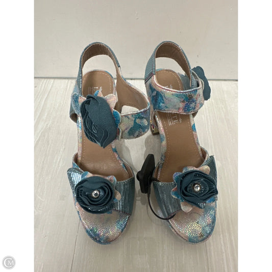 Sandals Heels Block By Spring Step In Multi-colored, Size: 6.5