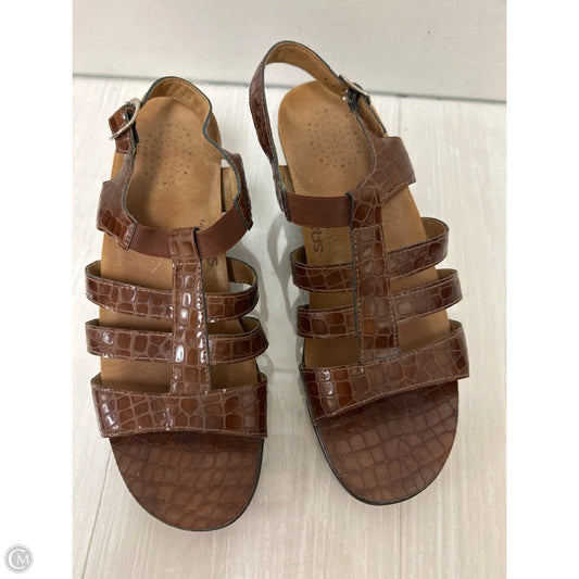 Sandals Heels Block By Sas In Bronze, Size: 10