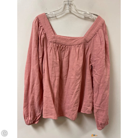 Top Long Sleeve By Sonoma In Pink, Size: M