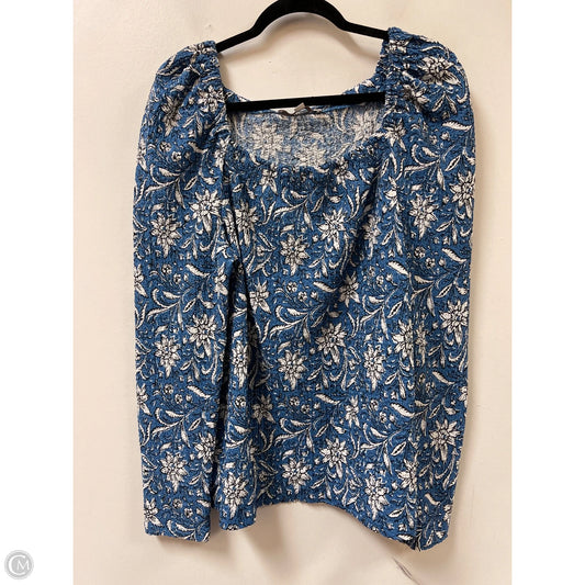 Top Long Sleeve By Loft In Blue, Size: L