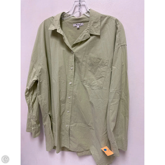 Top Long Sleeve By Madewell In Green, Size: L