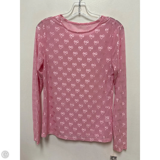 Top Long Sleeve By Clothes Mentor In Pink, Size: M