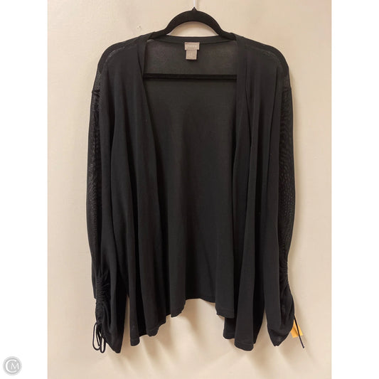 Sweater Cardigan By Chicos In Black, Size: 1x