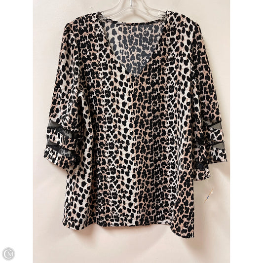 Top Long Sleeve By Clothes Mentor In Animal Print, Size: L