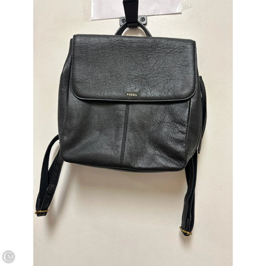 Backpack Leather By Fossil, Size: Medium