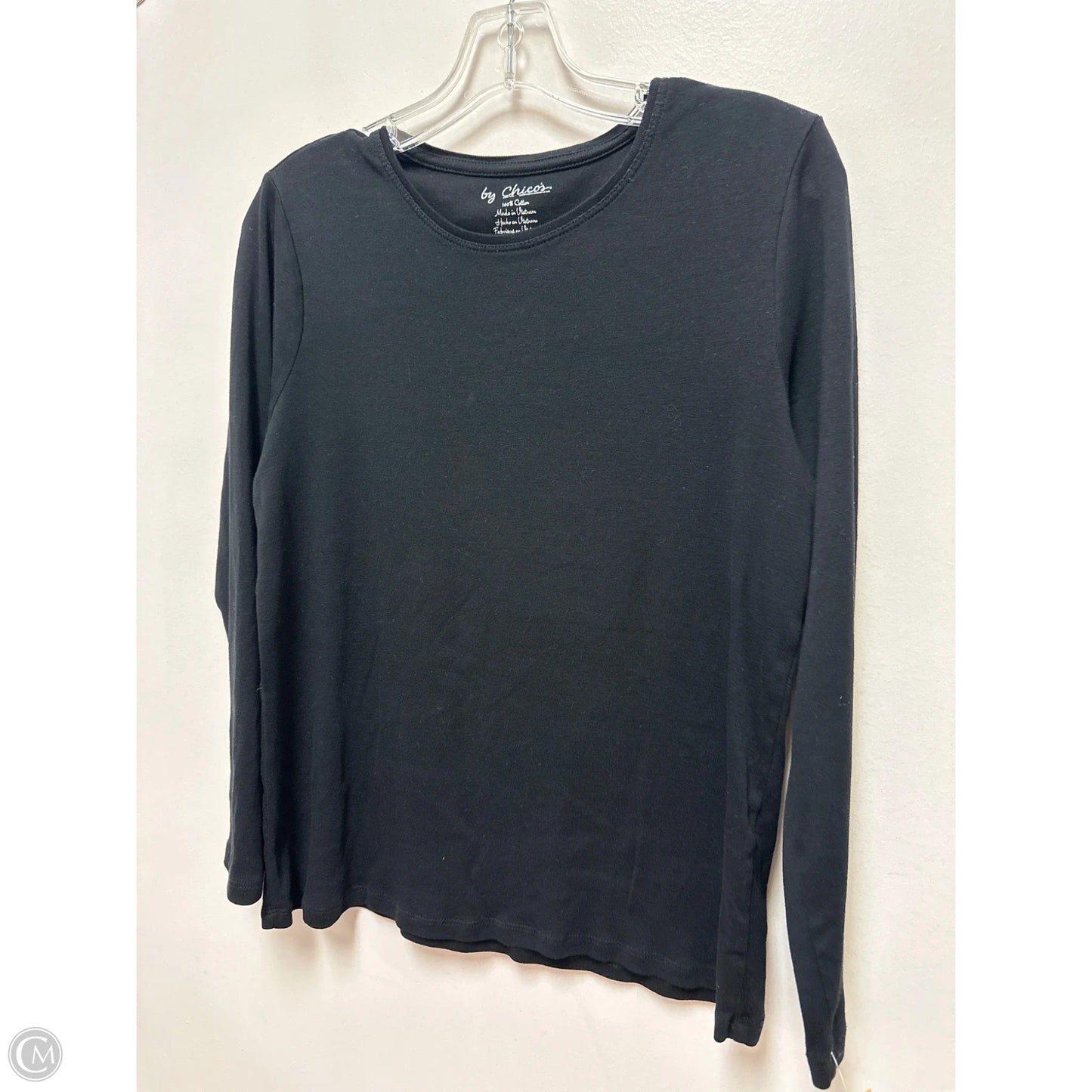 Top Long Sleeve By Chicos In Black, Size: L