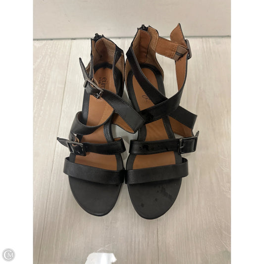 Sandals Heels Block By Sofft In Black, Size: 7.5