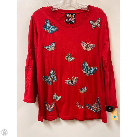 Top Long Sleeve By Johnny Was In Red, Size: S