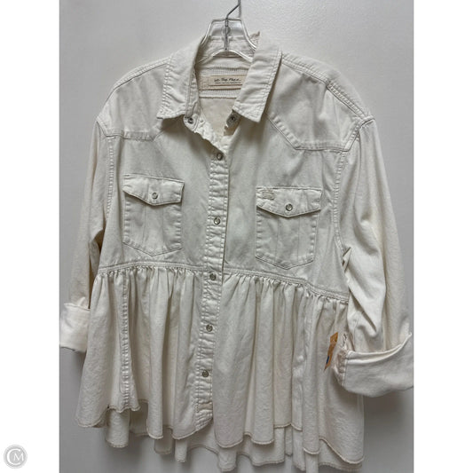 Jacket Denim By We The Free In Cream, Size: M