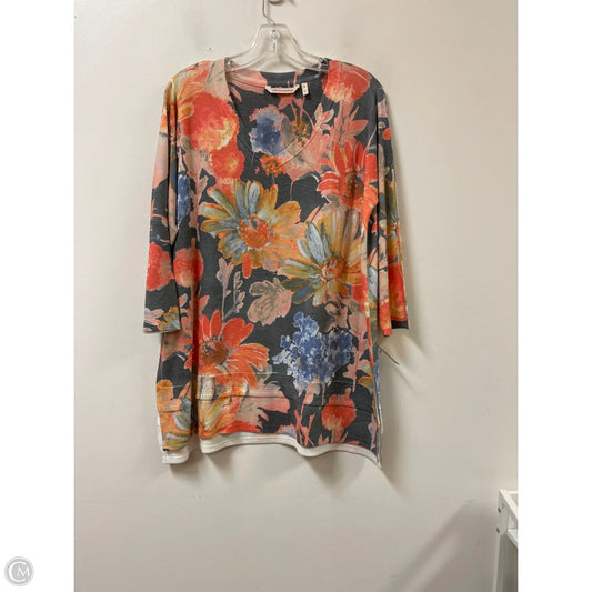 Tunic Long Sleeve By Soft Surroundings In Multi-colored, Size: M