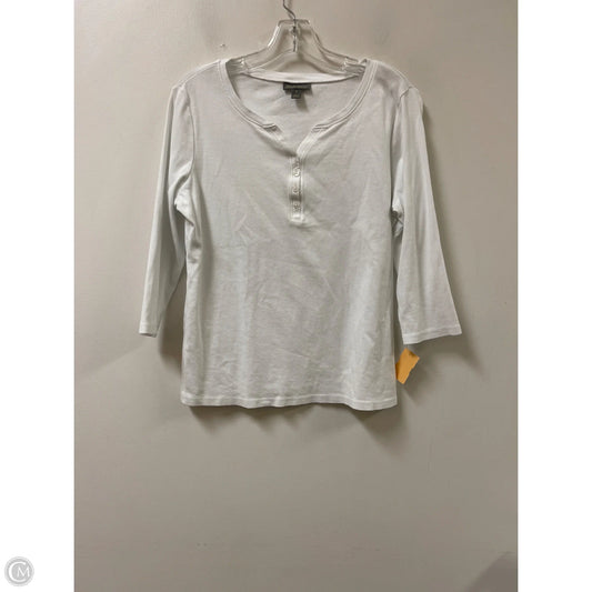 Top Long Sleeve By Style And Company In White, Size: M