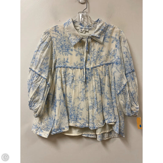 Top Long Sleeve By &merci In Blue, Size: M