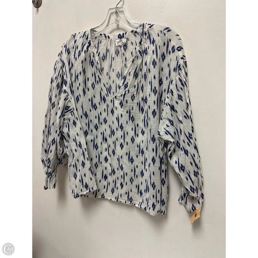 Top Long Sleeve By Velvet In Blue, Size: M