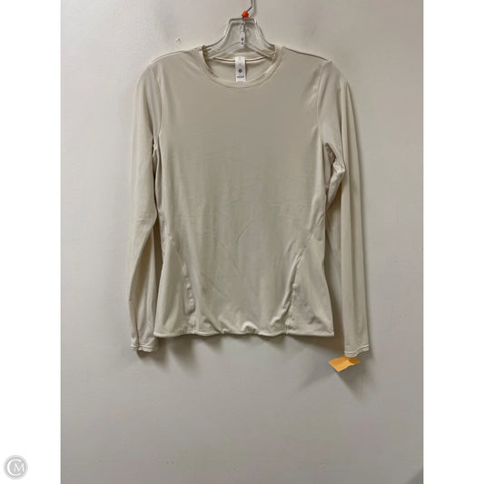 Athletic Top Long Sleeve Crewneck By Lululemon In Cream, Size: L